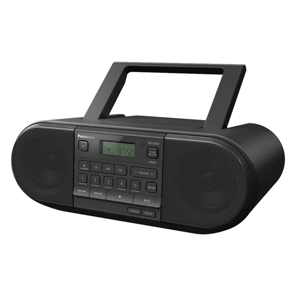 Panasonic RX-D550E-K Bluetooth fekete CD-s rádió style=
