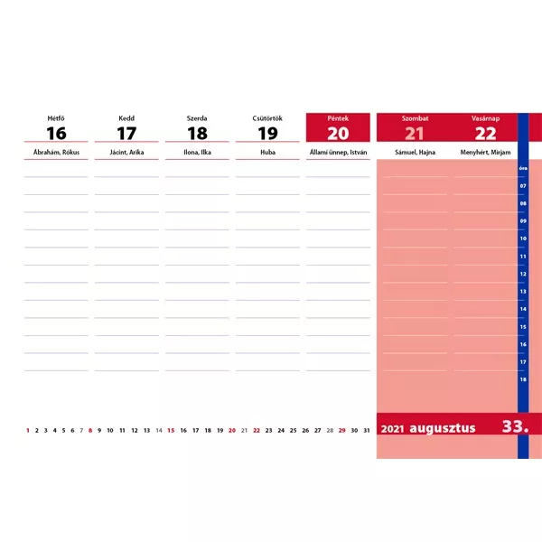 Realsystem 2024/2025 tanév asztali naptár