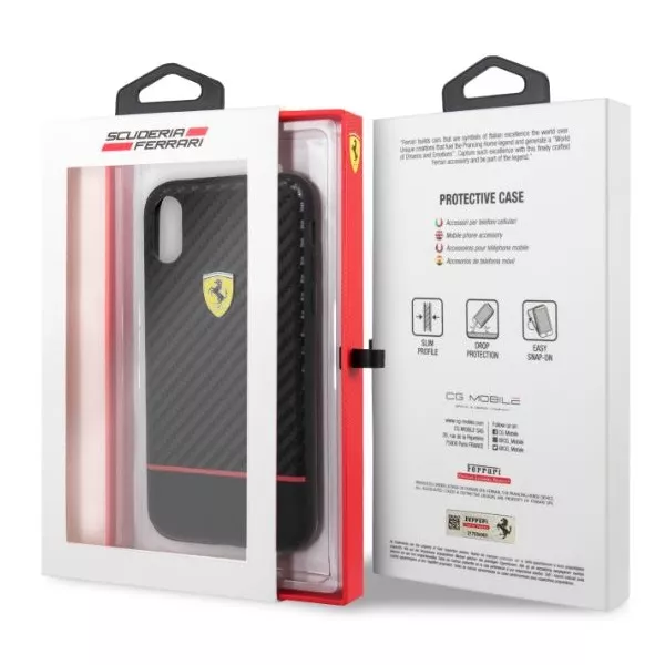 Ferrari On-Track Racing iPhone X/XS karbon karbon/gumi tok