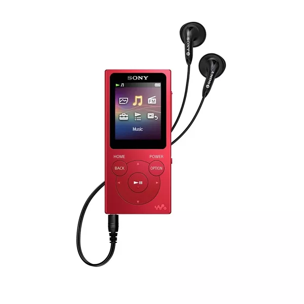 Sony NWE394R.CEW 8GB piros MP3 lejátszó FM rádióval style=