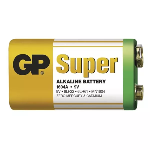 GP Super alkáli 9V (6LF22, 6LR61) 1db/zsugor