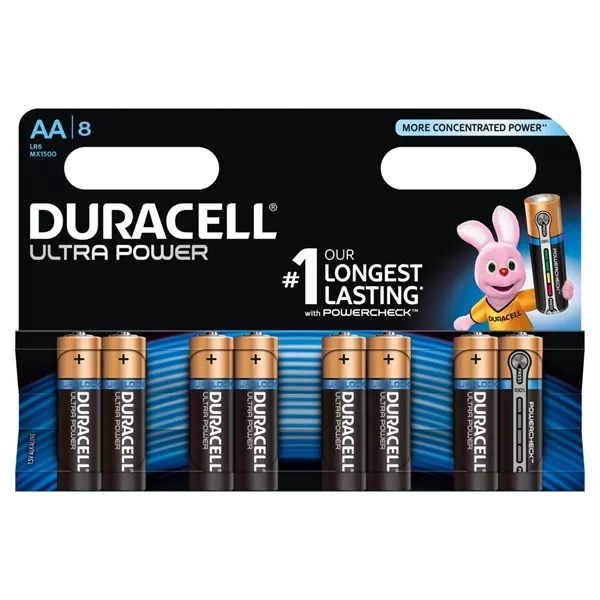 Duracell UltraPower AA (LR6) alkáli ceruza elem 8db/bliszter