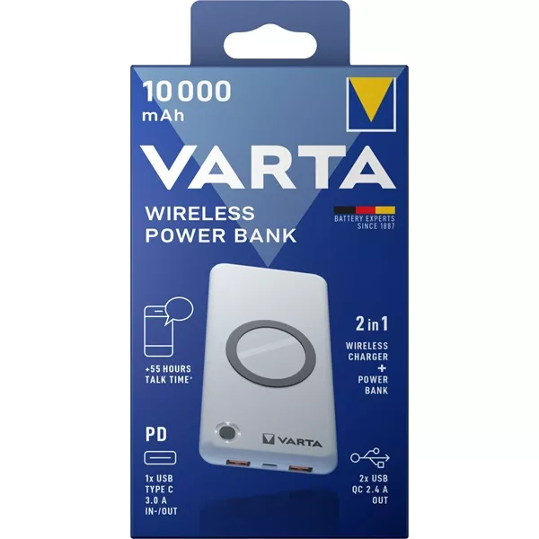 Varta Wireless 57913101111 hordozható 10000mAh power bank