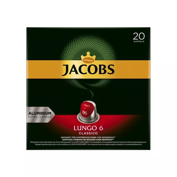 Douwe Egberts Jacobs Lungo Classico Nespresso kompatibilis 20 db kávékapszula