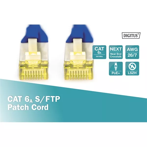 DIGITUS CAT6A S-FTP LSZH 30m kék patch kábel
