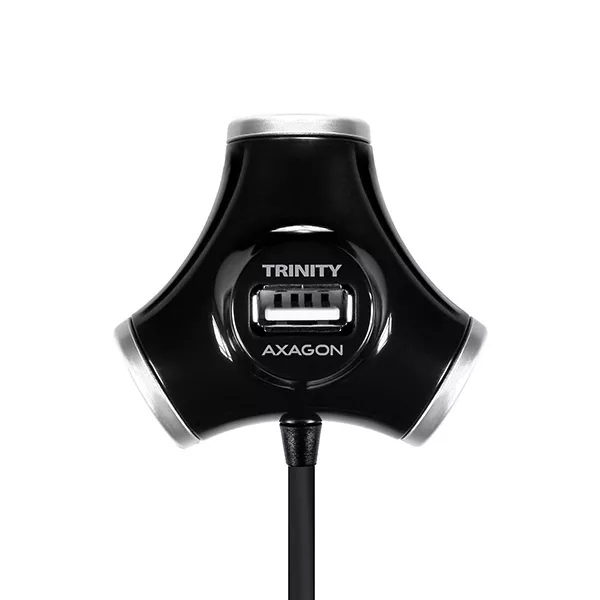 Axagon HUE-X3B Trinity 4 portos USB2.0 hosszú kábeles fekete HUB