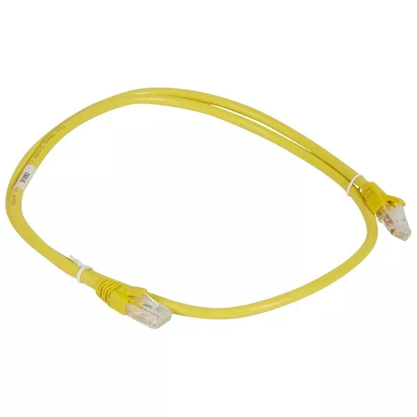 Legrand Cat6A (U/UTP) sárga 1 méter LCS3 árnyékolatlan patch kábel