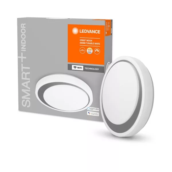 Ledvance Smart+ WiFi Ceiling Moon áll. színhőm. 480mm fehér/szürke okos vezérelhető intelligens lámpatest