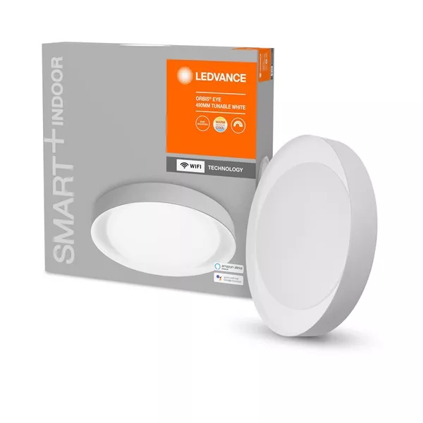Ledvance Smart+ WiFi  menny. okos lámpa Ceiling Eye ezüst, áll. színhőm. 490mm okos,  vezérelhető intelligens lámpatest